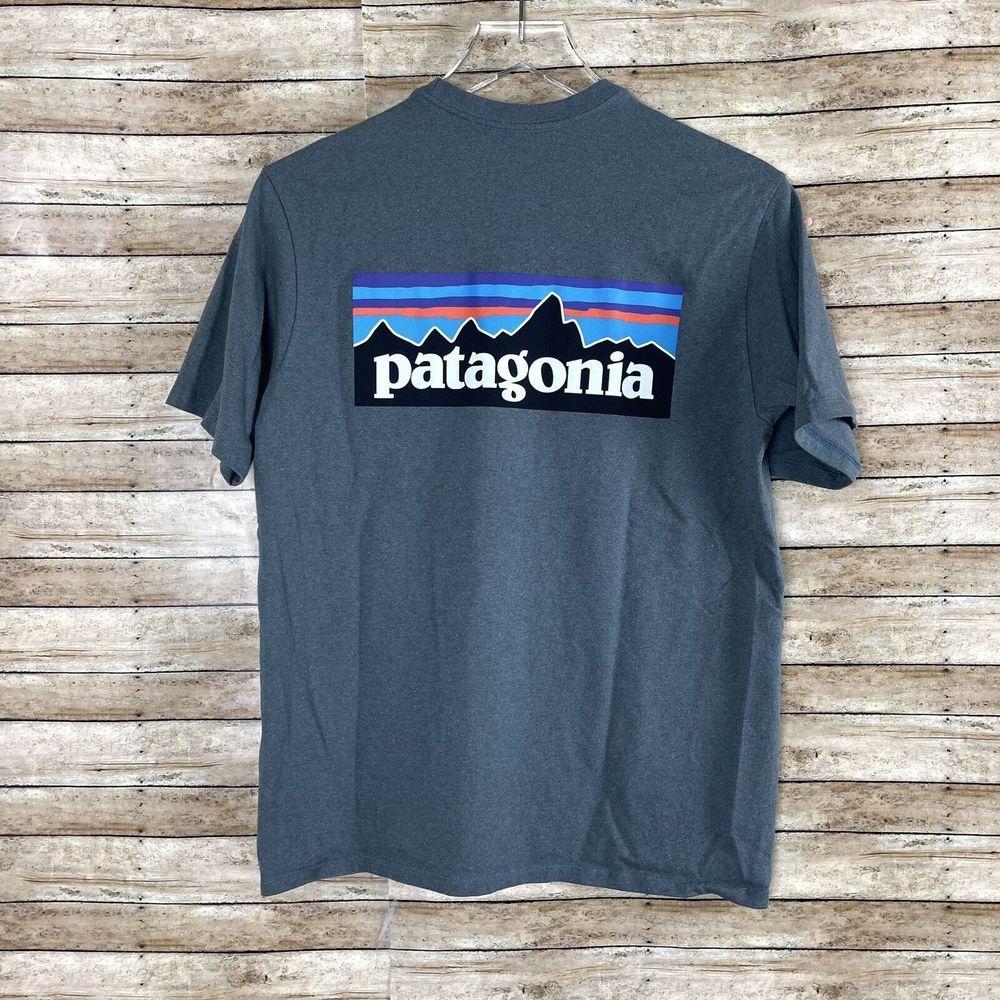 Patagonia T-Shirt Men XS Blue Responsibili-Tee Logo Short Sleeve Outdoor